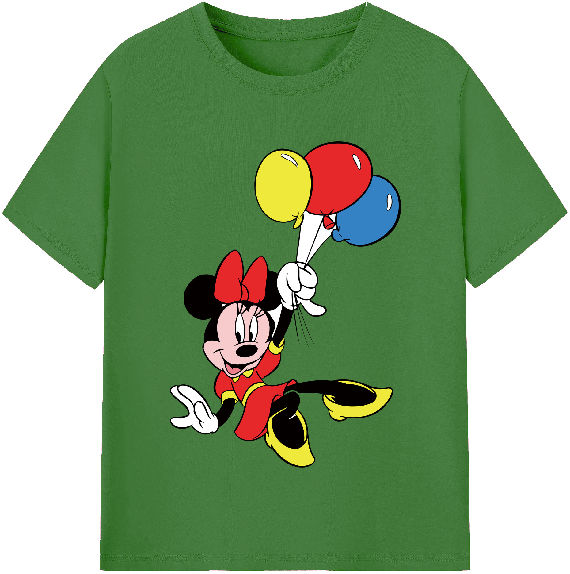 （画像用） ミッキーマウス Mickey Mouse レディースカジュアルプリントTシャツ（綿100％）